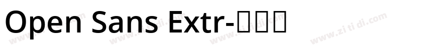 Open Sans Extr字体转换